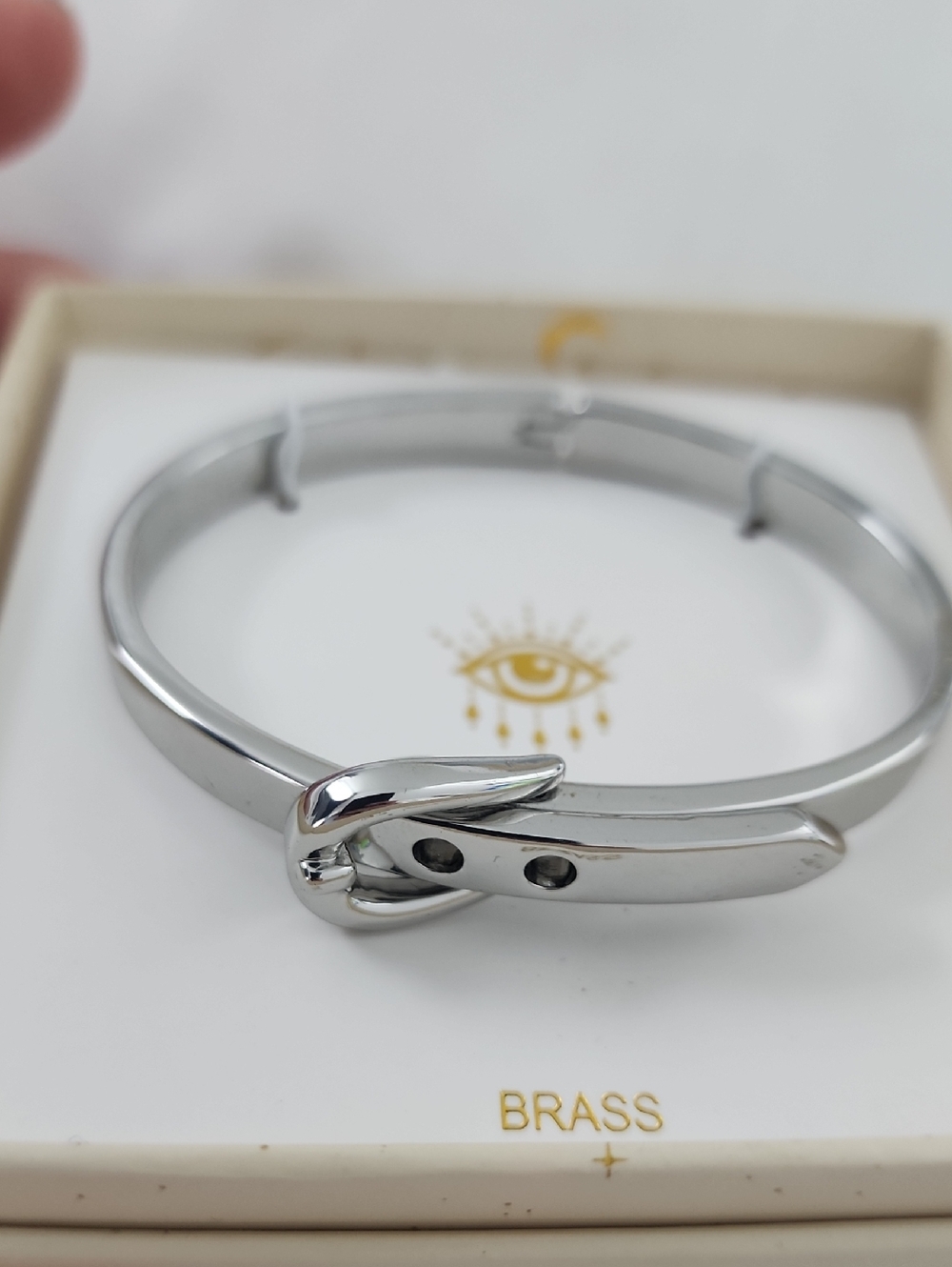 Silver Knot Hinged Bangle Bracelet - Women Jewelry